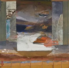 Sama, Composition, 1995, technique mixte sur toile marouflée sur panneau