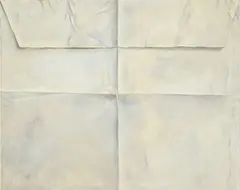 Renée Niklan, Enveloppe blanche, 2004, huile sur carton entoilé