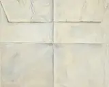 Renée Niklan, Enveloppe blanche, 2004, huile sur carton entoilé