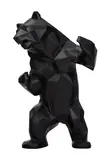 Richard Orlinski, Ours debout, sculpture en polyrésine noir mat