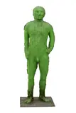 Fabrice Hyber, Hommes de Bessine, 2012, sculpture en bronze peint en vert