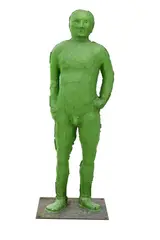 Fabrice Hyber, Hommes de Bessine, 2012, sculpture en bronze peint en vert