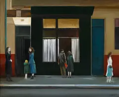 Jacques Voyet, Dans la rue, huile sur toile