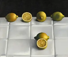 Georges Rohner, Les citrons, 1983, huile sur toile
