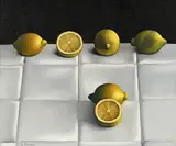 Georges Rohner, Les citrons, 1983, huile sur toile