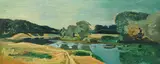 André Planson, Marne verte, 1942, huile sur carton