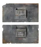 Yuri Leonidovich Kuper, Boîtes métalliques, 1993, technique mixte et collage sur bois