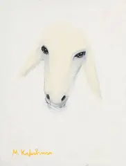 Menashe Kadsihman, Mouton blanc, huile sur toile