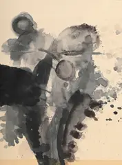 James Brown, Sans titre, 1996, technique mixte (collage, encre, aquarelle et pastel) sur papier