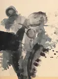 James Brown, Sans titre, 1996, technique mixte (collage, encre, aquarelle et pastel) sur papier