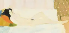 Guy Bardone, Le repos de Joelle, 1978-1980, huile sur toile