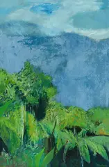 Guy Bardone, Forêt tropicale, huile sur toile
