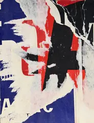 Jacques de la Villeglé, Pont d'Austerlitz, 1963, tableau collage, affiche lacérée et marouflée sur toile