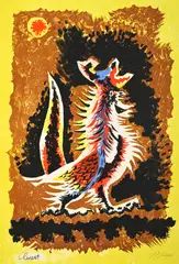 Jean Lurçat, Le coq, lithographie couleurs