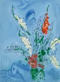 Marc Chagall, Les glaïeuls, 1965, lithographie en couleurs