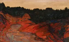 René Seyssaud, Dans les ocres, 1906, tempera sur carton