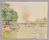 Albert Marquet, Le Pont des Arts, c. 1945-1946, aquarelle et crayon sur papier