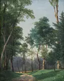 Jean-Baptiste Müntz-Berger, Chemin arboré, huile sur toile