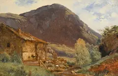 Alexandre Calame, Vieux moulin, 1833-1836, huile sur carton