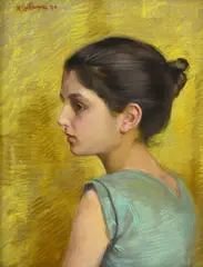 Hélène Calame, Portrait d'une jeune fille, 1894, pastel sur papier