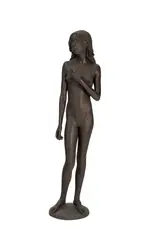 Heinz Schwarz, Femme nue debout, sculpture en bronze