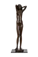 Heinz Schwarz, L'éveil, sculpture en bronze patiné