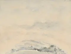 Pietro Sarto, Paysage nuageux, aquarelle sur papier