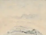 Pietro Sarto, Paysage nuageux, aquarelle sur papier