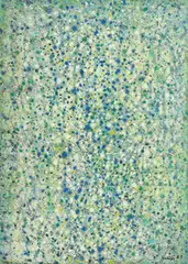 Walter Mafli, Champ de fleurs, 1983, pastel et gouache sur papier