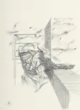 Jean Lecoultre, Composition, 1978, crayon sur papier