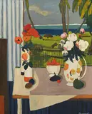 Georges Borgeaud, Les pavots, 1980, huile sur toile