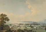 Giovanni Salucci, Vue de la Ville de Genève et de ses environs, 1816, gravure rehaussée
