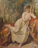 Otto Vautier, La réflexion de la modèle, huile sur toile