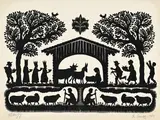 La nativité by Jacqueline et Christiane Saugy, 1983, sold Mar 2026