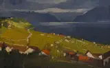 Walter Mafli, Le Lavaux, 1988, huile sur toile