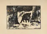 Robert Hainard, S_anglier_, bois gravé