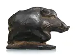 Robert Hainard, Sanglier, sculpture en bronze