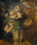 Rodolphe-Théophile Bosshard, Chrysanthèmes II, 1940, huile sur toile