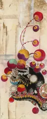 Isabelle de Borchgrave, Composition, 2013, huile sur toile dans un emboîtage en plexiglas