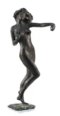 William Hadd McElcheran, Femme nue dansant, sculpture en bronze à patine brune
