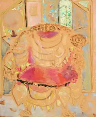 Pierre Le Sueur, Etude de fauteuil, technique mixte sur masonite