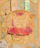 Pierre Le Sueur, Etude de fauteuil, technique mixte sur masonite