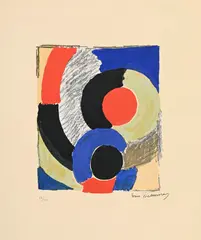 Composition by Sonia Delaunay, lithographie en couleurs, sold Mar 2026