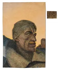 Ferdinand Spiegel, Portrait de soldat, 1918, aquarelle sur papier