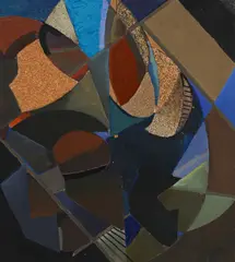 Alfréd Réth, Composition, 1959, technique mixte sur panneau