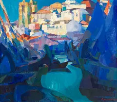 Albert Jourdain, Bord de mer, 1922, huile sur toile
