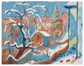 Theo Balden, Dresdner Künstler, Fünf grafische Arbeiten. 1958– 1980, Kurt Schütze, Winter in Dresden