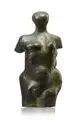 René Graetz, Kleiner Torso, 1972, Steinguss, schwarzgrün glasiert