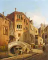 Carl Heinrich Beichling, Venedig – Ponte del Paradiso, 1869, Öl auf Leinwand, doubliert
