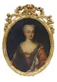 Daniel de Savoye, (wohl nach), möglicherweise Bildnis der Reichsgräfin von Cosel oder Friederike Christiane von Holtzendorff. Schloss Bärenstein, Wohl 1708, Öl auf Leinwand, wachsdoubliert